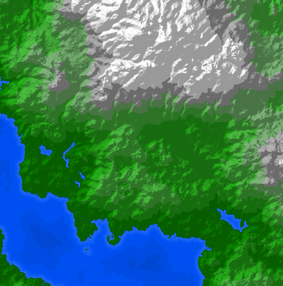 Generated image of a landscape from above