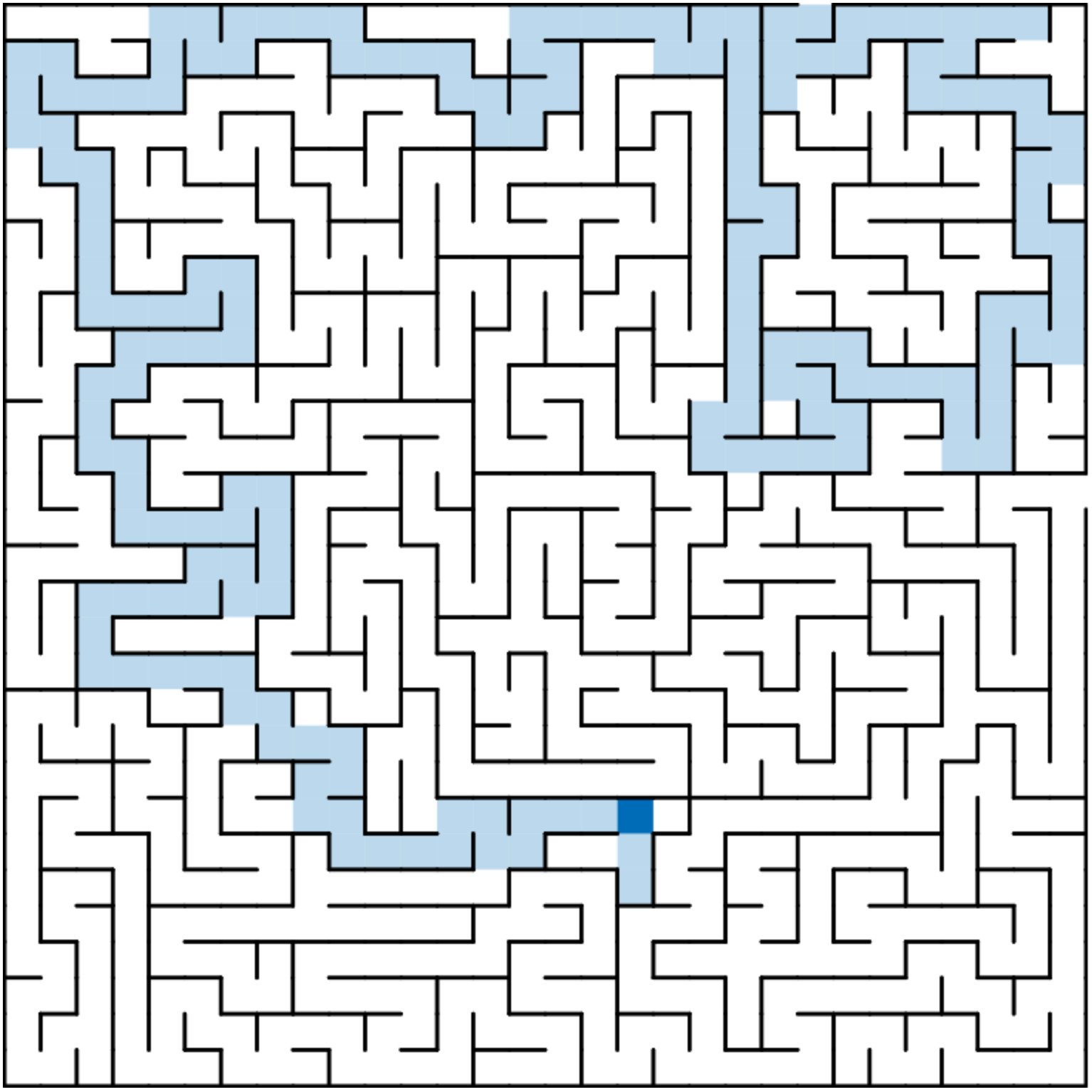 Maze game in progress